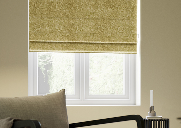 William Morris At Home Marigold Velvet, Ochre - Roman Blind - Image 5